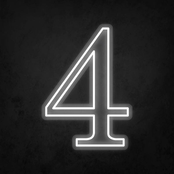 LED Neon Sign - Number - 4