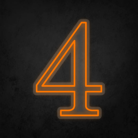 LED Neon Sign - Number - 4