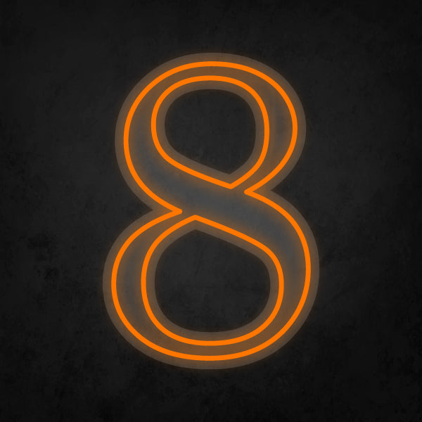 LED Neon Sign - Number - 8