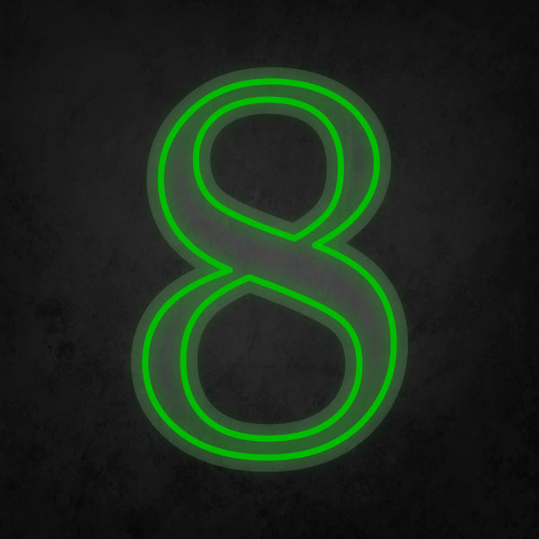 LED Neon Sign - Number - 8
