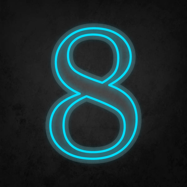 LED Neon Sign - Number - 8