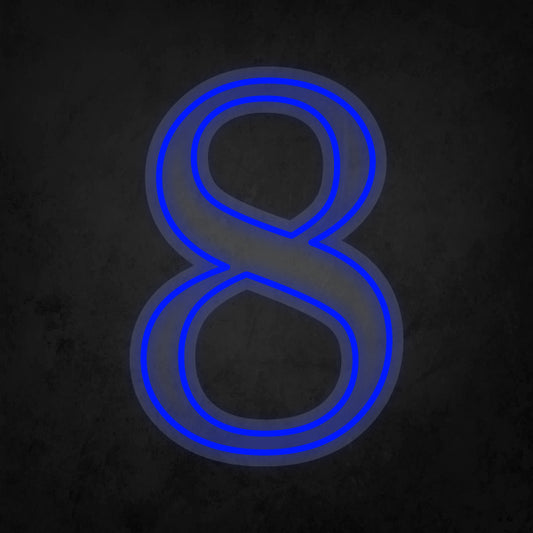 LED Neon Sign - Number - 8