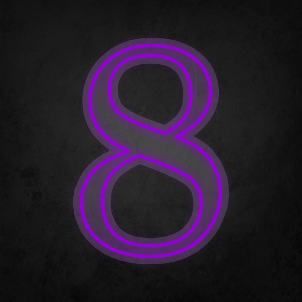 LED Neon Sign - Number - 8