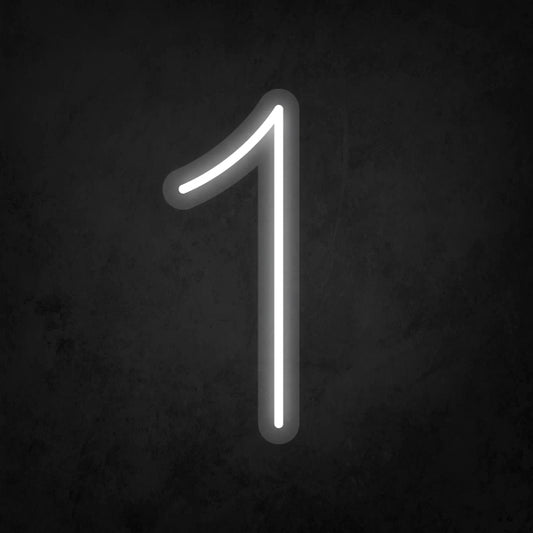 LED Neon Sign - Number - 1 Small