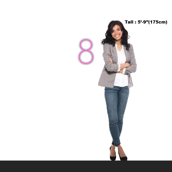LED Neon Sign - Number - 8 Small