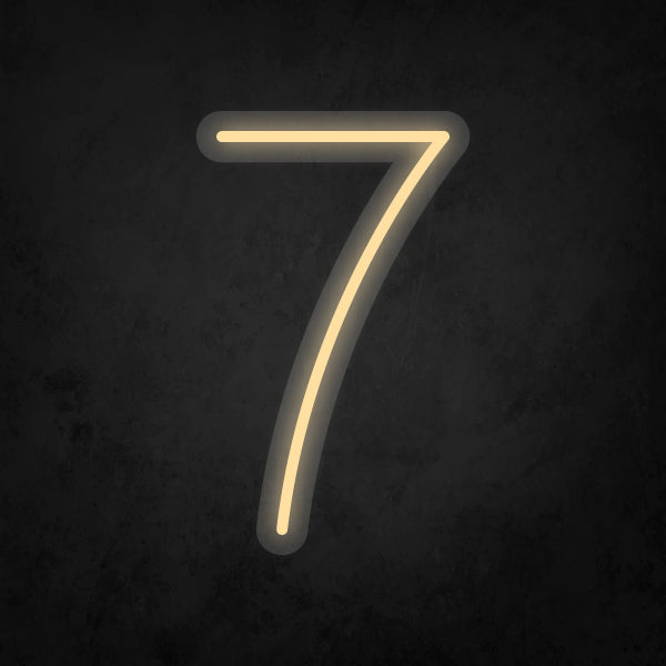 LED Neon Sign - Number - 7 Small