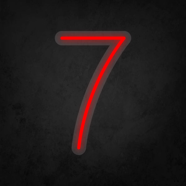 LED Neon Sign - Number - 7 Small