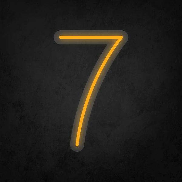 LED Neon Sign - Number - 7 Small