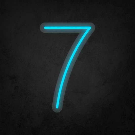 LED Neon Sign - Number - 7 Small