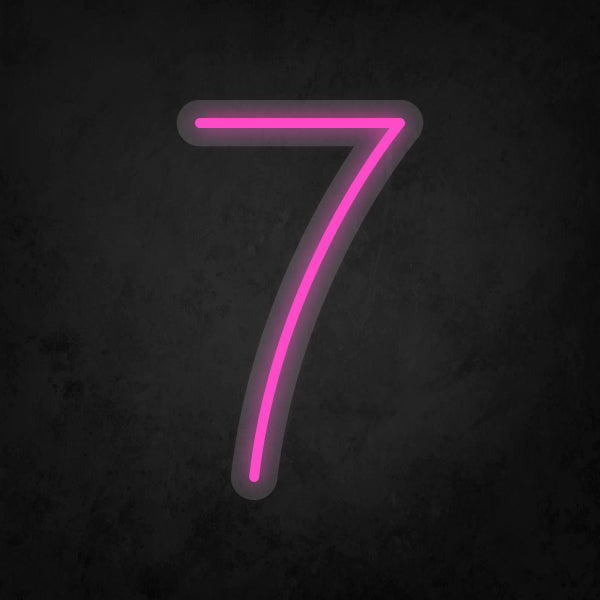 LED Neon Sign - Number - 7 Small