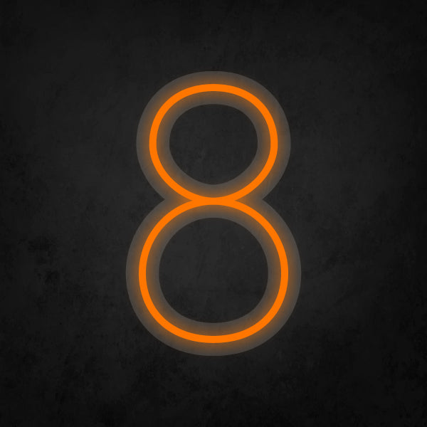 LED Neon Sign - Number - 8 Small