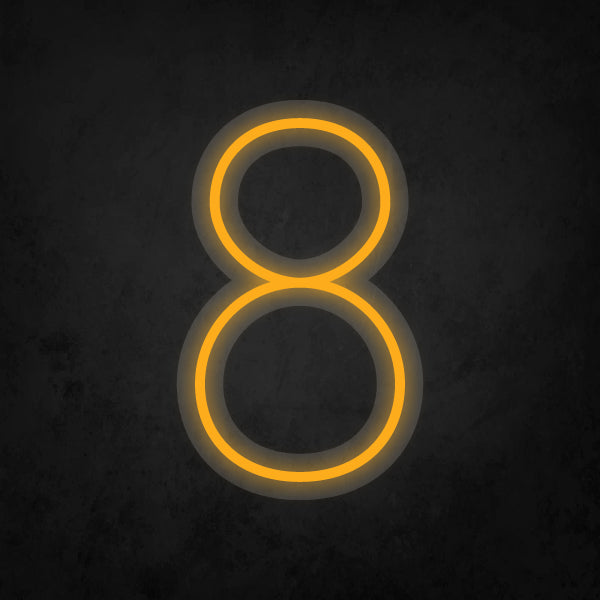 LED Neon Sign - Number - 8 Small