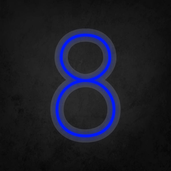 LED Neon Sign - Number - 8 Small