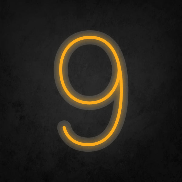LED Neon Sign - Number - 9 Small