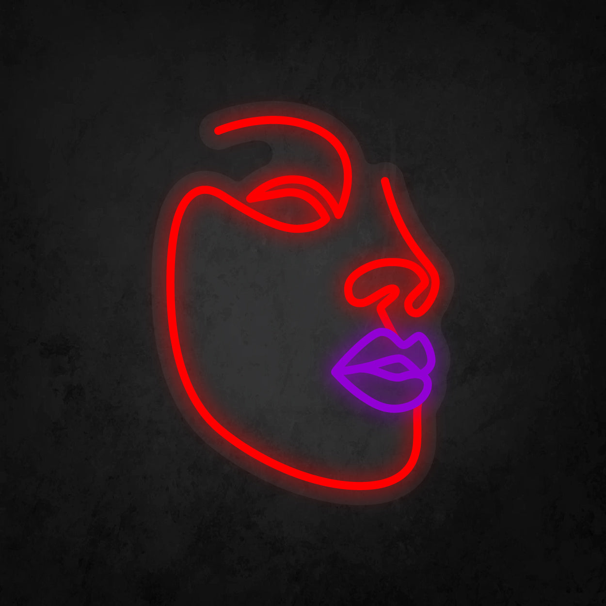 LED Neon Sign - Abstract Face