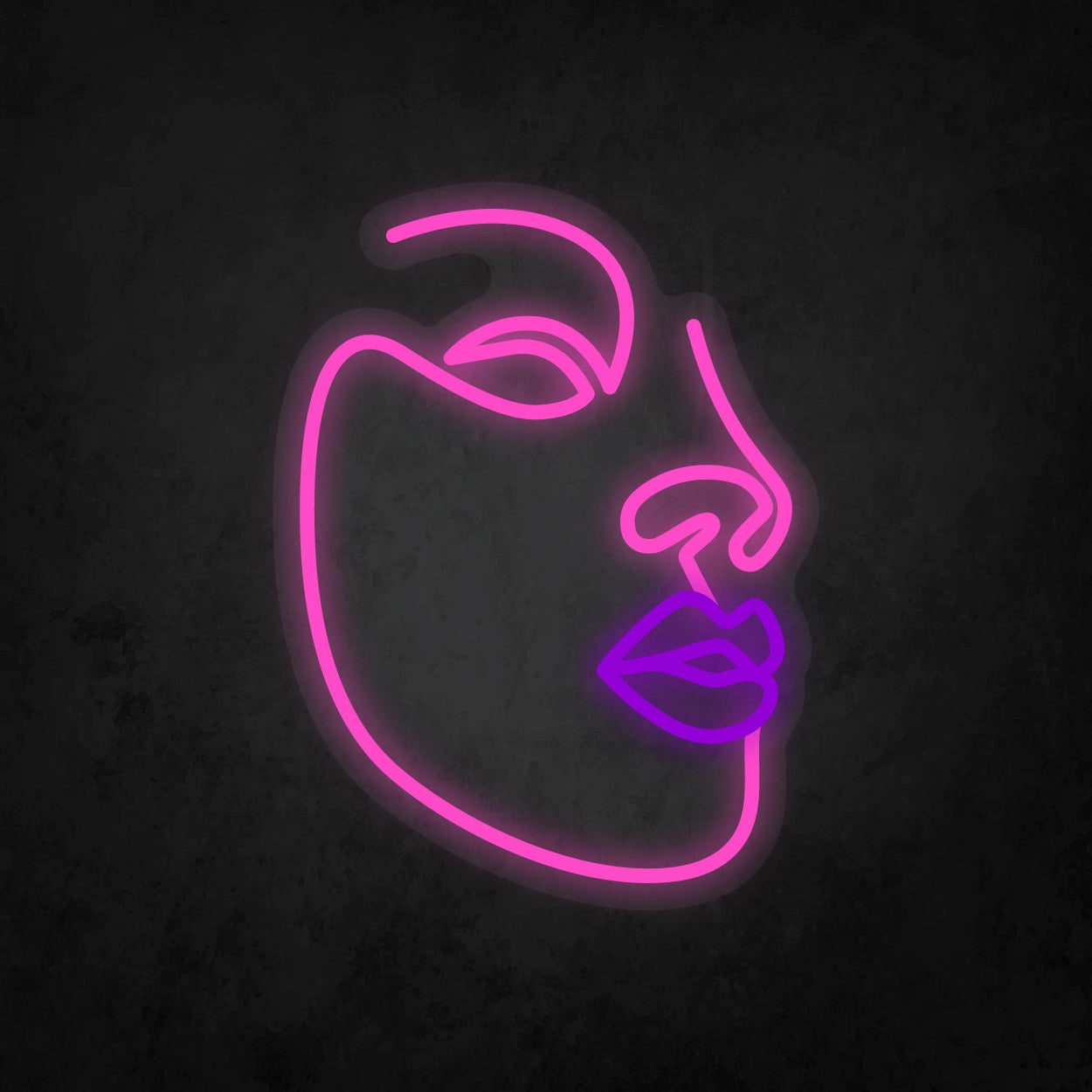 LED Neon Sign - Abstract Face