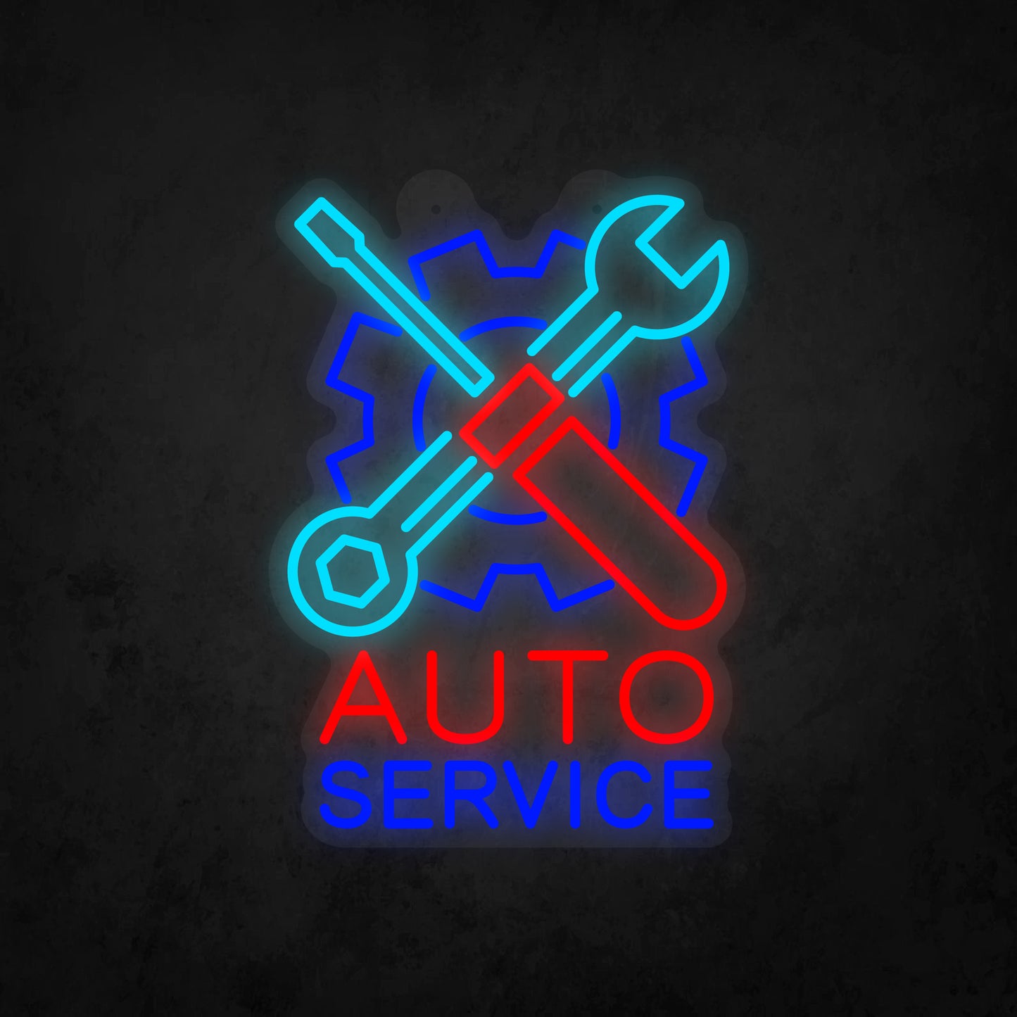 LED Neon Sign - Auto Service Sign for Window
