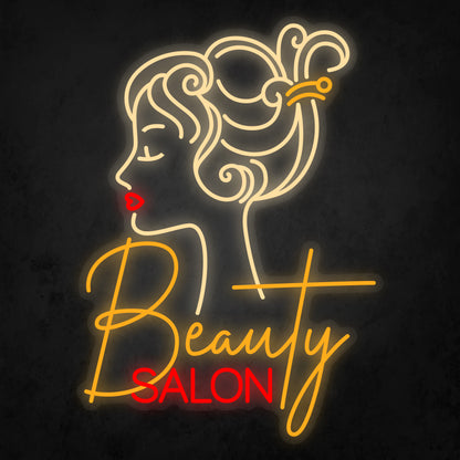 LED Neon Sign - Beauty Salon & Beauty Woman