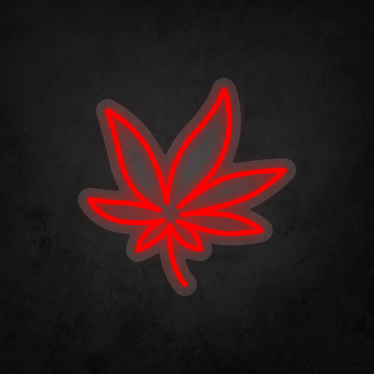 LED Neon Sign - Cannabis Leaf - Small - A