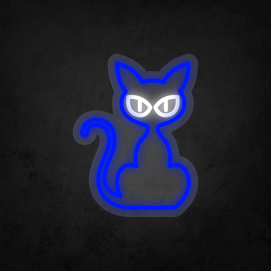 LED Neon Sign - Cat Staring - Small