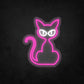 LED Neon Sign - Cat Staring - Small