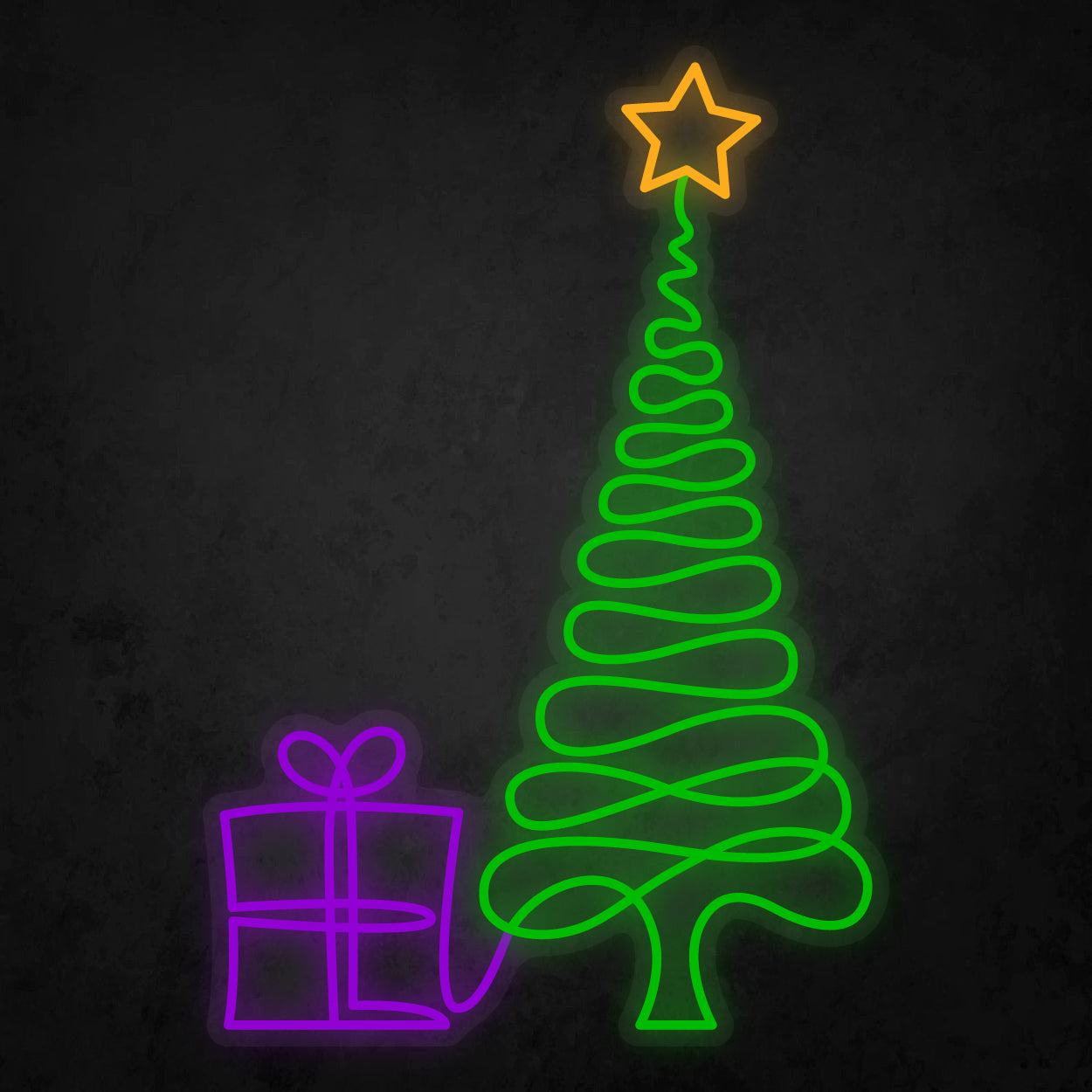 LED Neon Sign - Christmas Tree & Gift