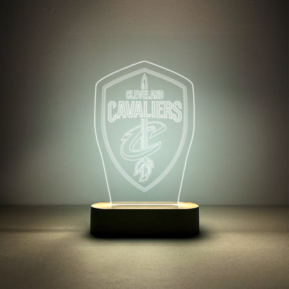 Edge-lit Sign Wooden Lamp Base - Cleveland Cavaliers