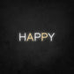 LED Neon Sign - Colorful Happy - Small