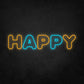 LED Neon Sign - Colorful Happy 2 Line