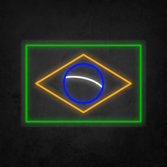 LED Neon Sign - Flag - Brazil