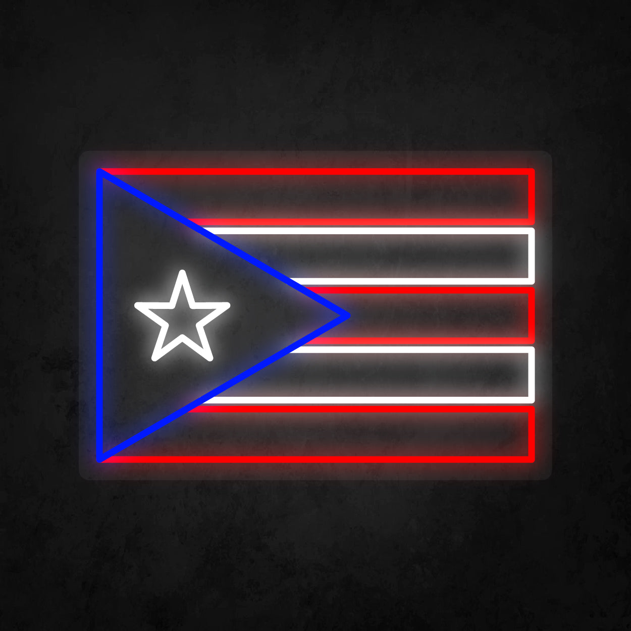 LED Neon Sign - Flag - Portorico