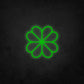LED Neon Sign - Four Leaf Clover Icon