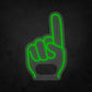 LED Neon Sign - Giant Finger Number 1 Universal Hand for All Occasions