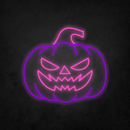 LED Neon Sign - Halloween - Pumpkin Head - Large