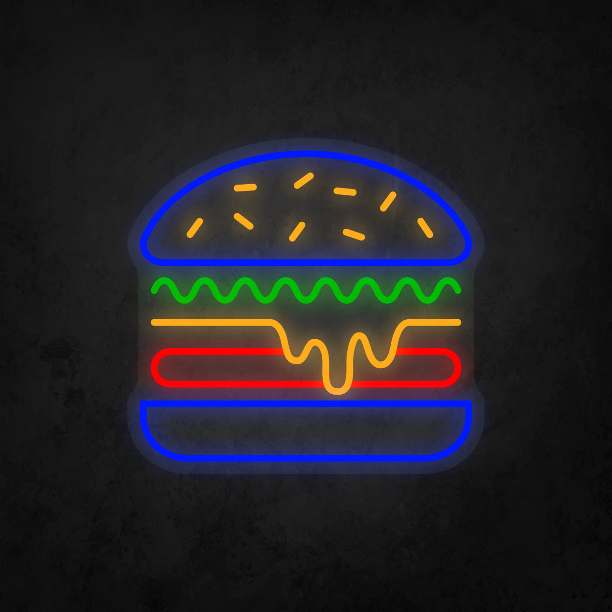 LED Neon Sign - Hamburger Large