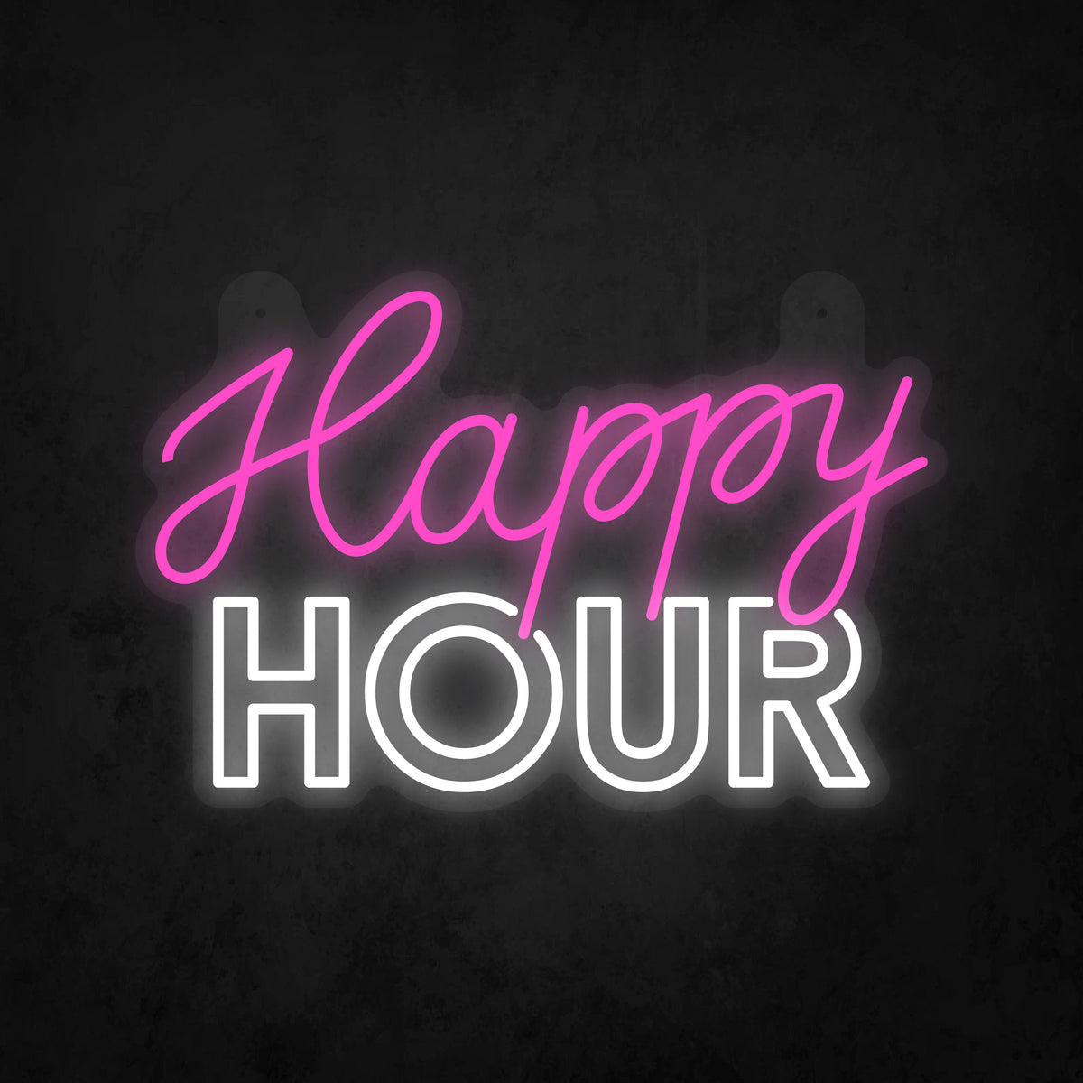 Happy Hour Sign Example LED Neon Sign - Happy Hour Sign for Window – Self Signs