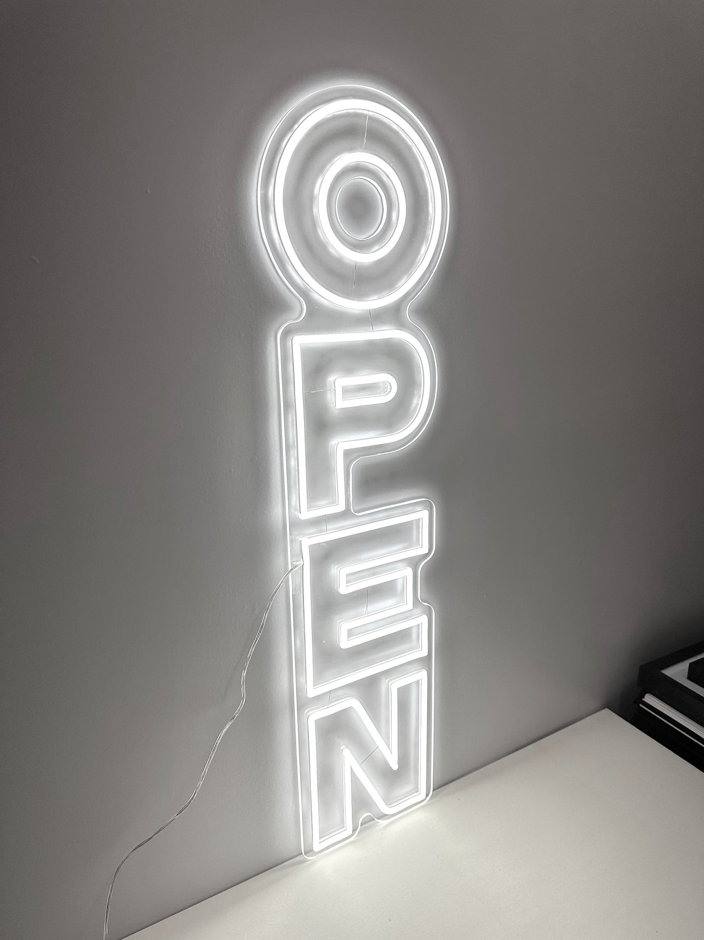 LED Neon Sign - OPEN Vertical 2 Line