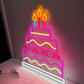 LED Neon Sign - Birthday Cake