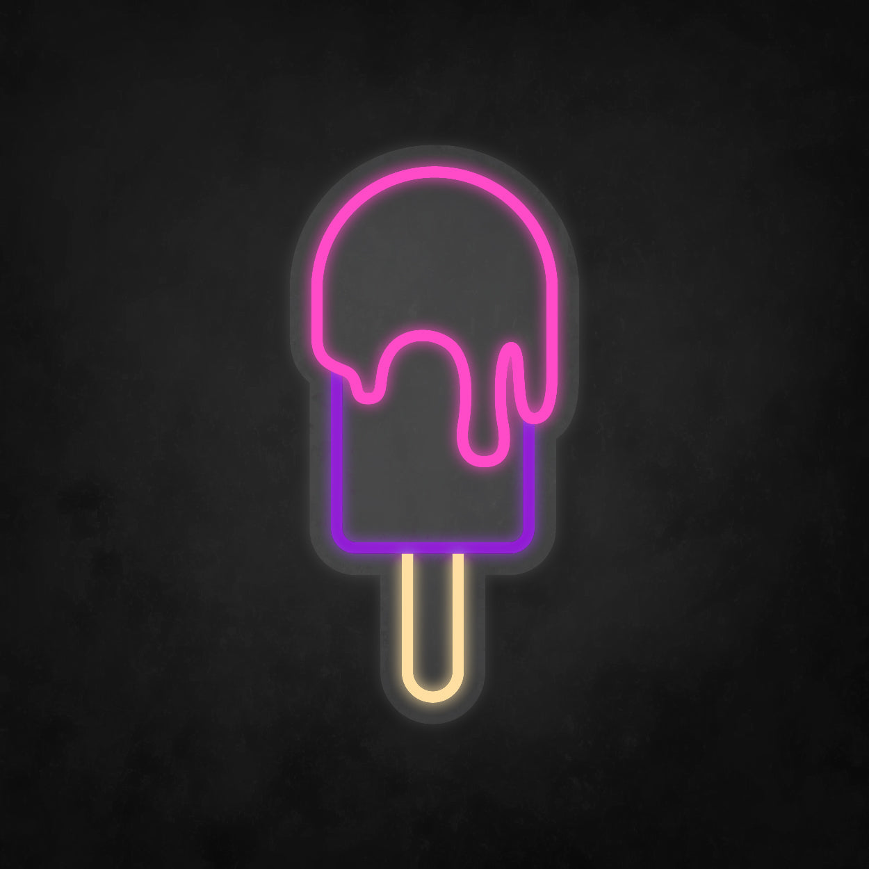 LED Neon Sign - Ice Cream - Stick