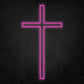 LED Neon Sign - The Cross Large 2 Line