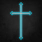 LED Neon Sign - The Cross Large 3 Line