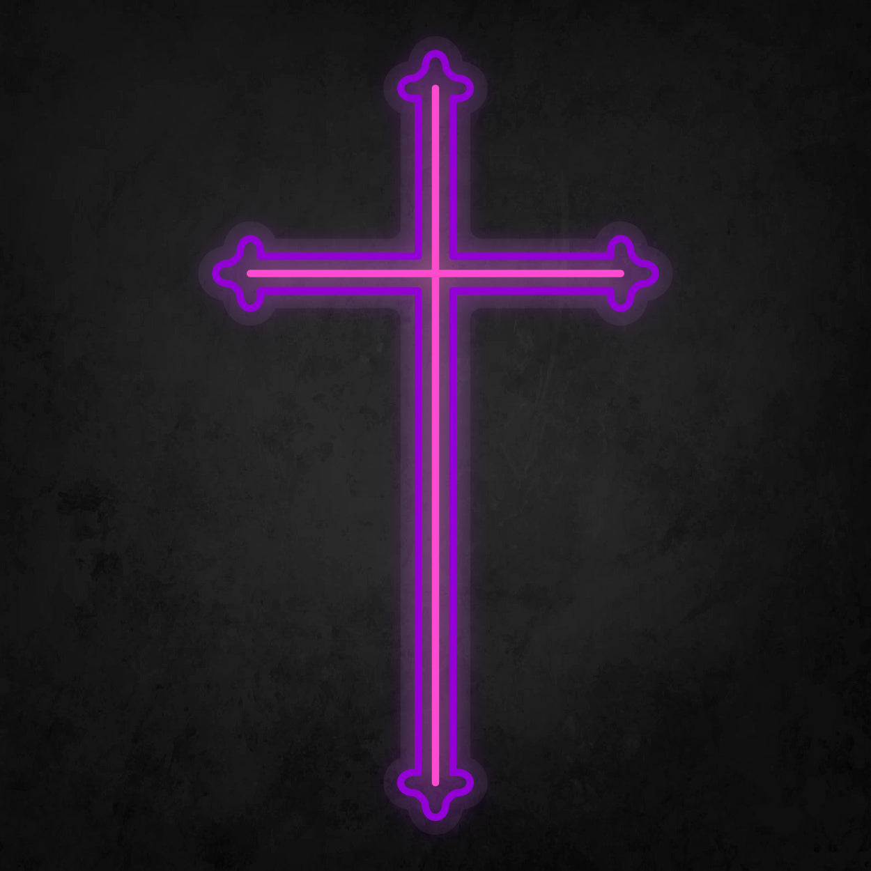 LED Neon Sign - The Cross Large 3 Line