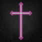 LED Neon Sign - The Cross Large 3 Line