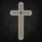 LED Neon Sign - The Cross Large 4 Line