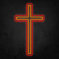 LED Neon Sign - The Cross Large 4 Line