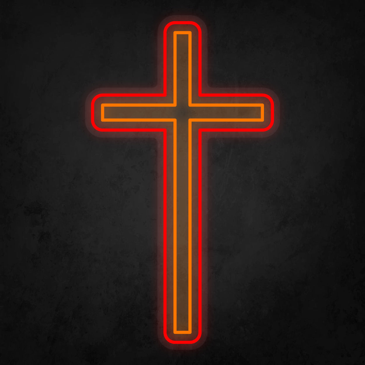 LED Neon Sign - The Cross Large 4 Line