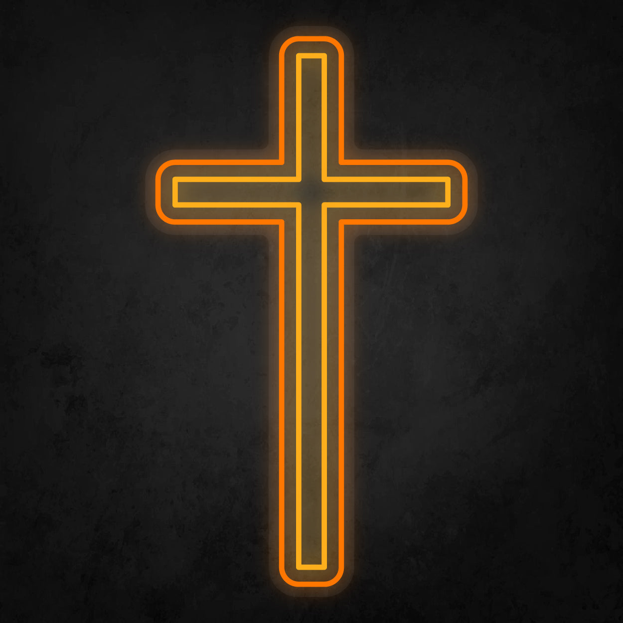 LED Neon Sign - The Cross Large 4 Line