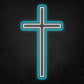 LED Neon Sign - The Cross Large 4 Line