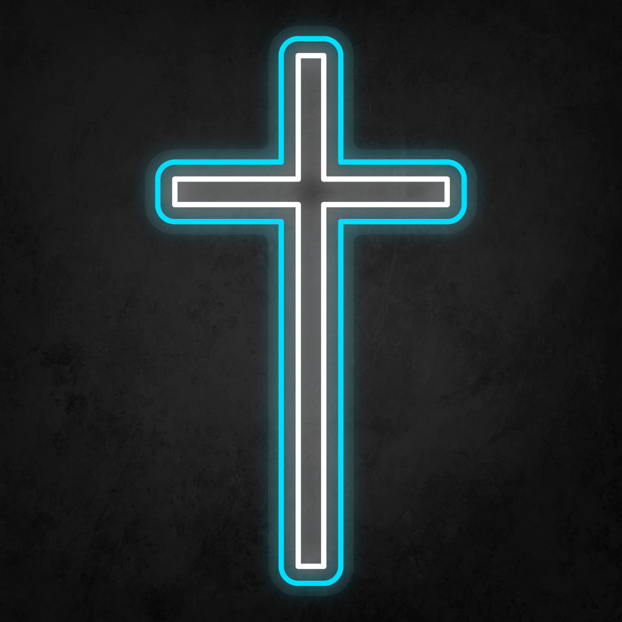 LED Neon Sign - The Cross Large 4 Line