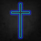 LED Neon Sign - The Cross Large 4 Line